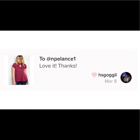 Burgundy Keyhole Neck Short Sleeve Top - Picture 2 of 3